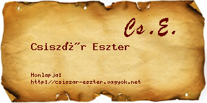 Csiszár Eszter névjegykártya