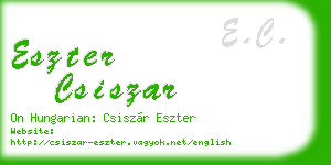 eszter csiszar business card